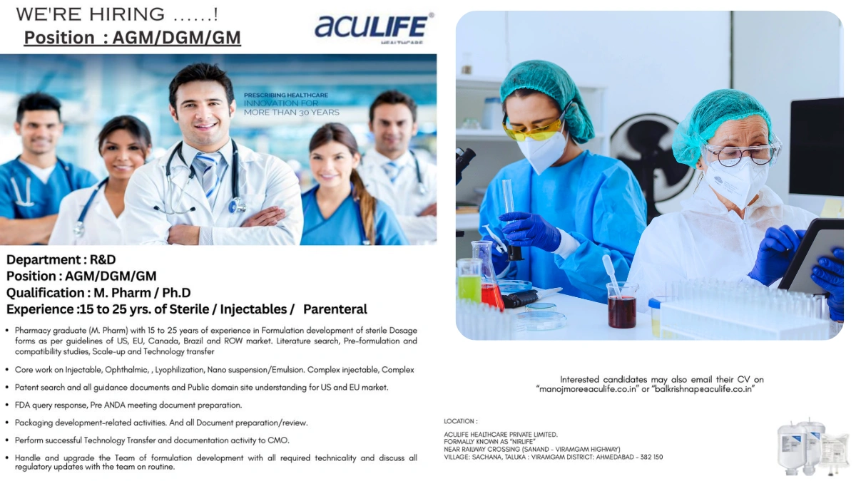 Aculife Healthcare Is Hiring