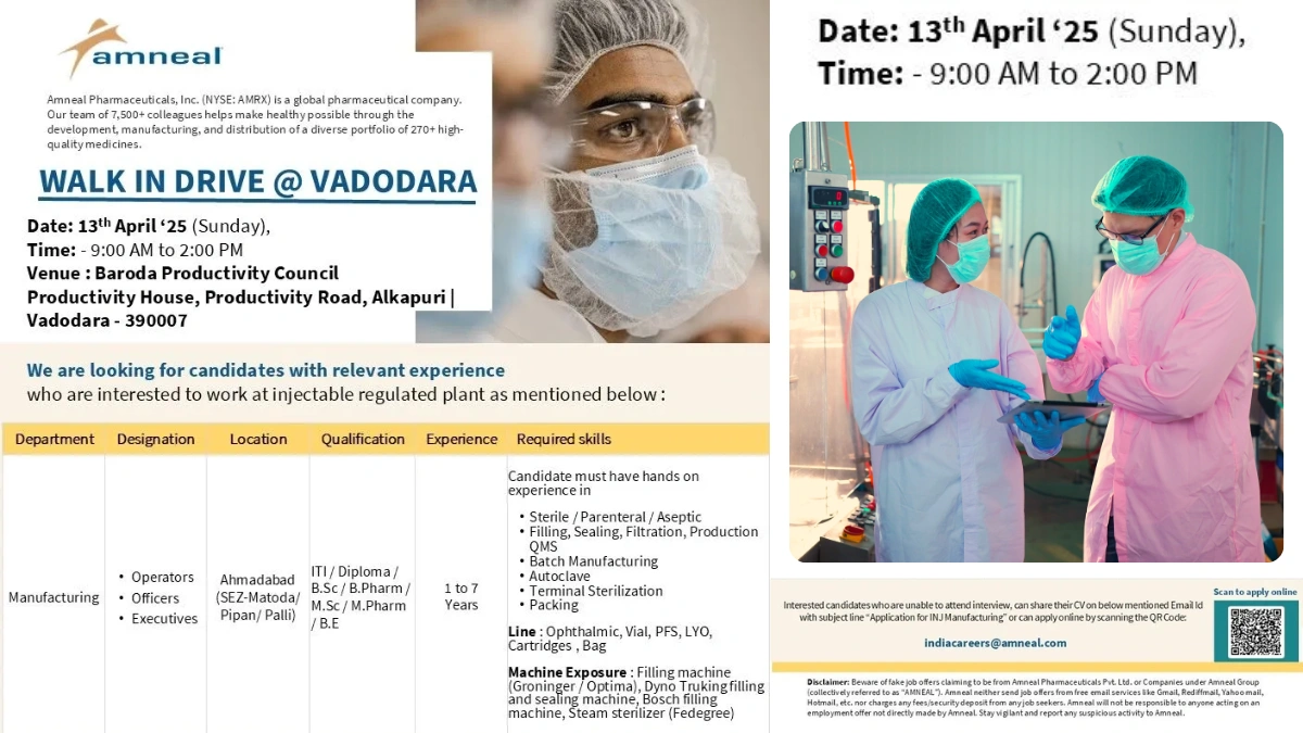 Amneal Pharmaceuticals Walk-In Drive – Opportunities in Injectable Manufacturing
