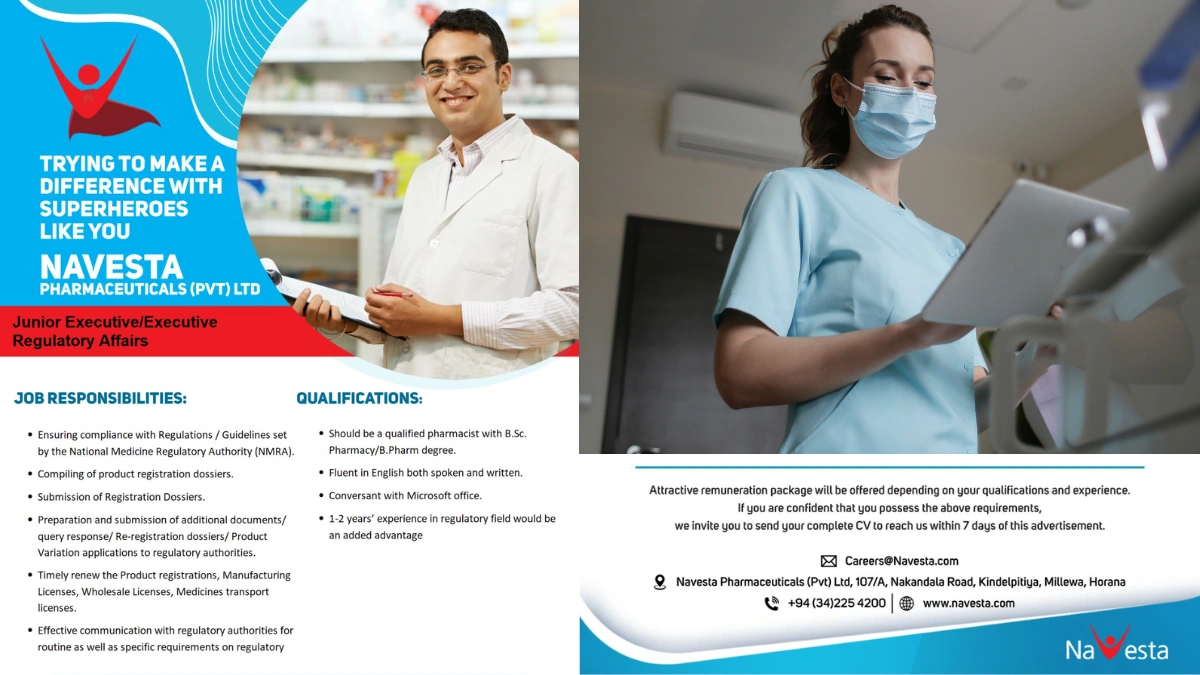 Navesta Pharmaceuticals Is Hiring Junior Executive and Executive Regulatory Affairs