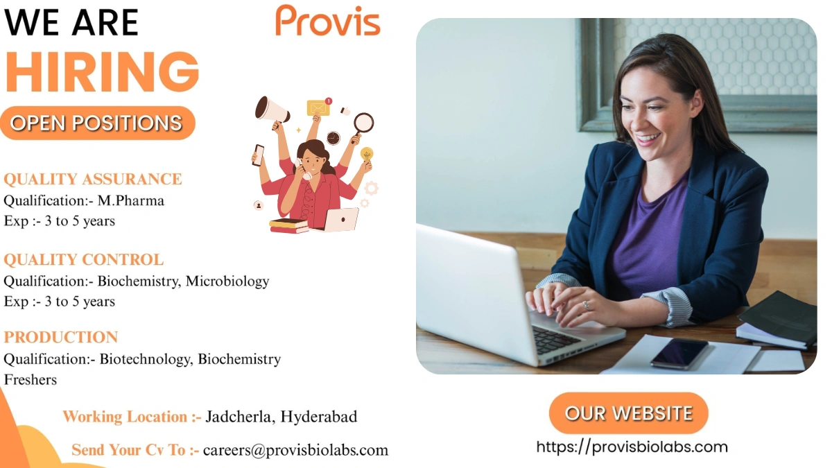Provis Biolabs - Job Openings for Freshers and Experienced Candidates