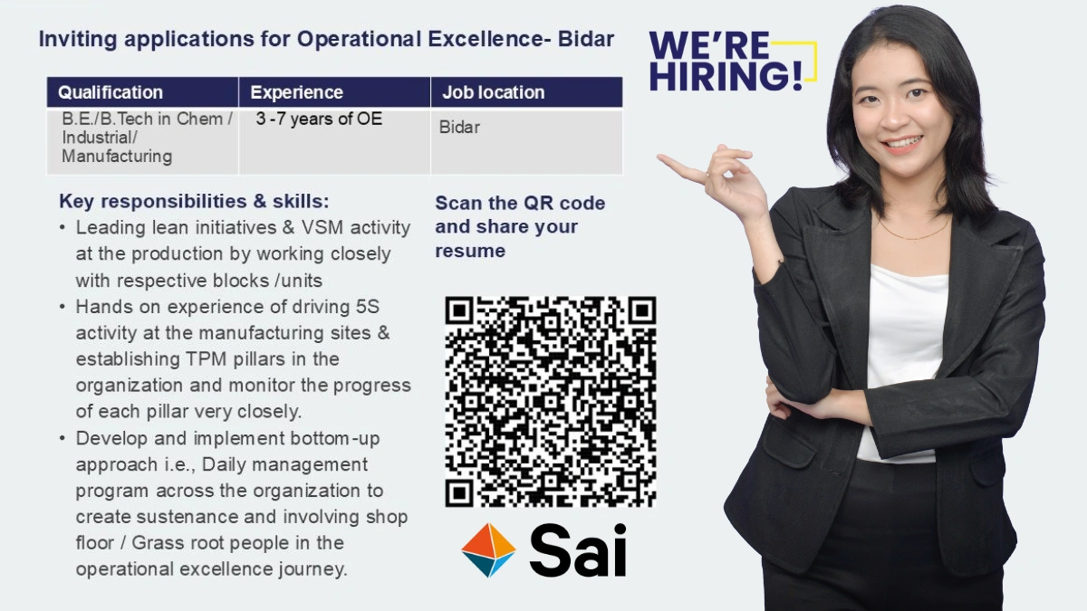Sai Life Sciences Is Hiring an Operational Excellence Professional