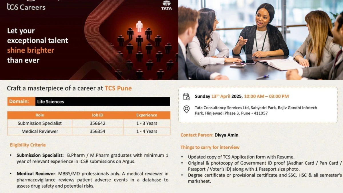 TCS Life Sciences Walk-In Interview for Submission Specialist & Medical Reviewer