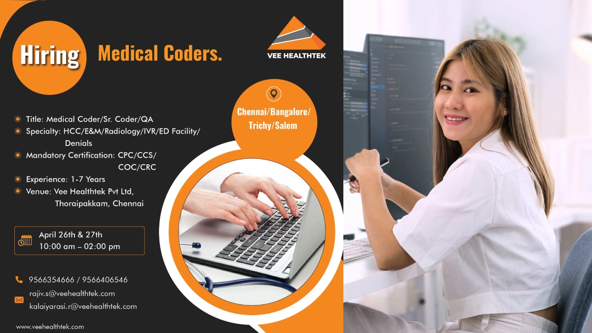Vee Healthtek - Walk-In Interviews for Experienced Medical Coders in Multiple Locations