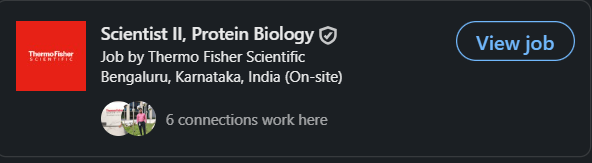 Thermo Fisher Scientific is Hiring for Scientist II, Protein Biology