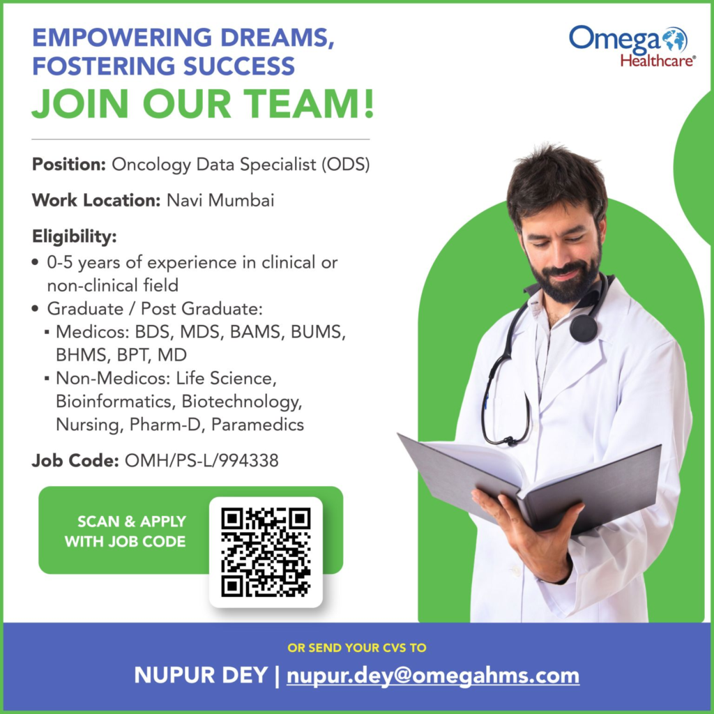 Omega Healthcare Hiring for an Oncology Data Specialist (0-5 Years Exp)