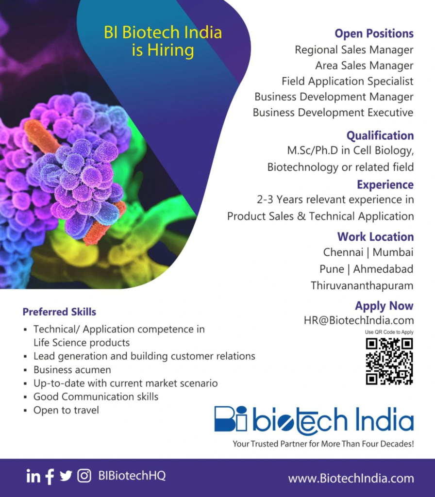 BI Biotech India - Hiring for Miltiple Positions [Full-Time]
