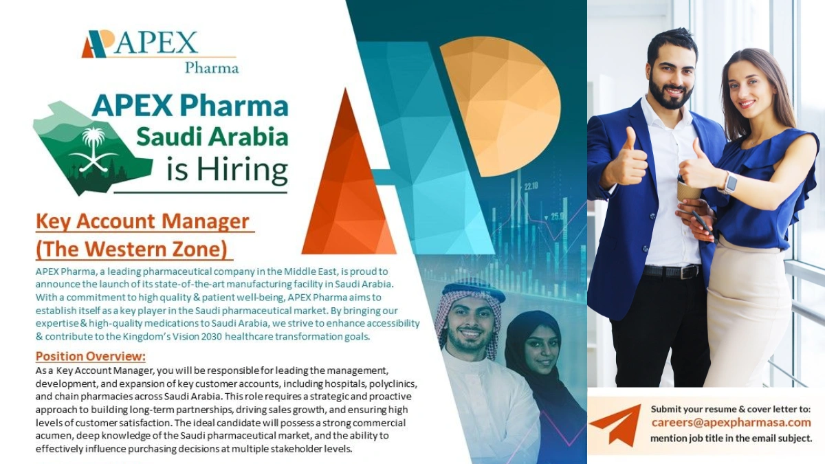APEX Pharma Is Hiring for Key Account Manager (Western Zone)