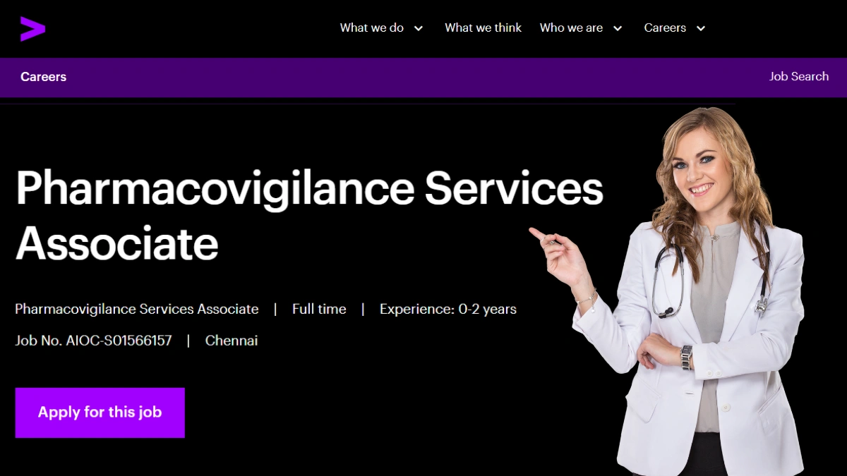 Accenture Is Hiring for Pharmacovigilance Services Associate