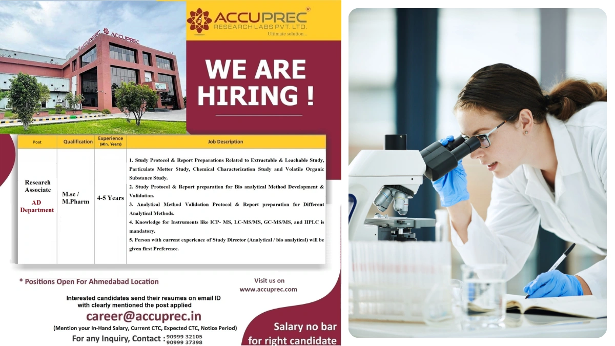 Accuprec Research Labs Walk-In Interview for Research Associate Roles