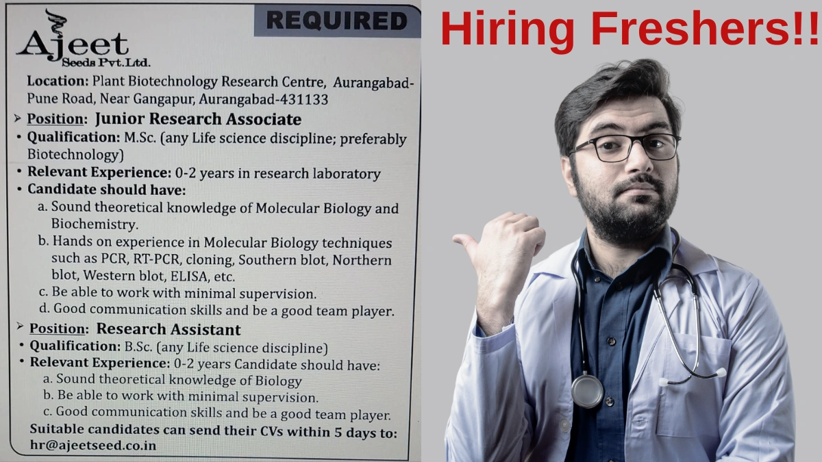 Ajeet Seeds Hiring for Junior Research Associate and Research Assistant Positions