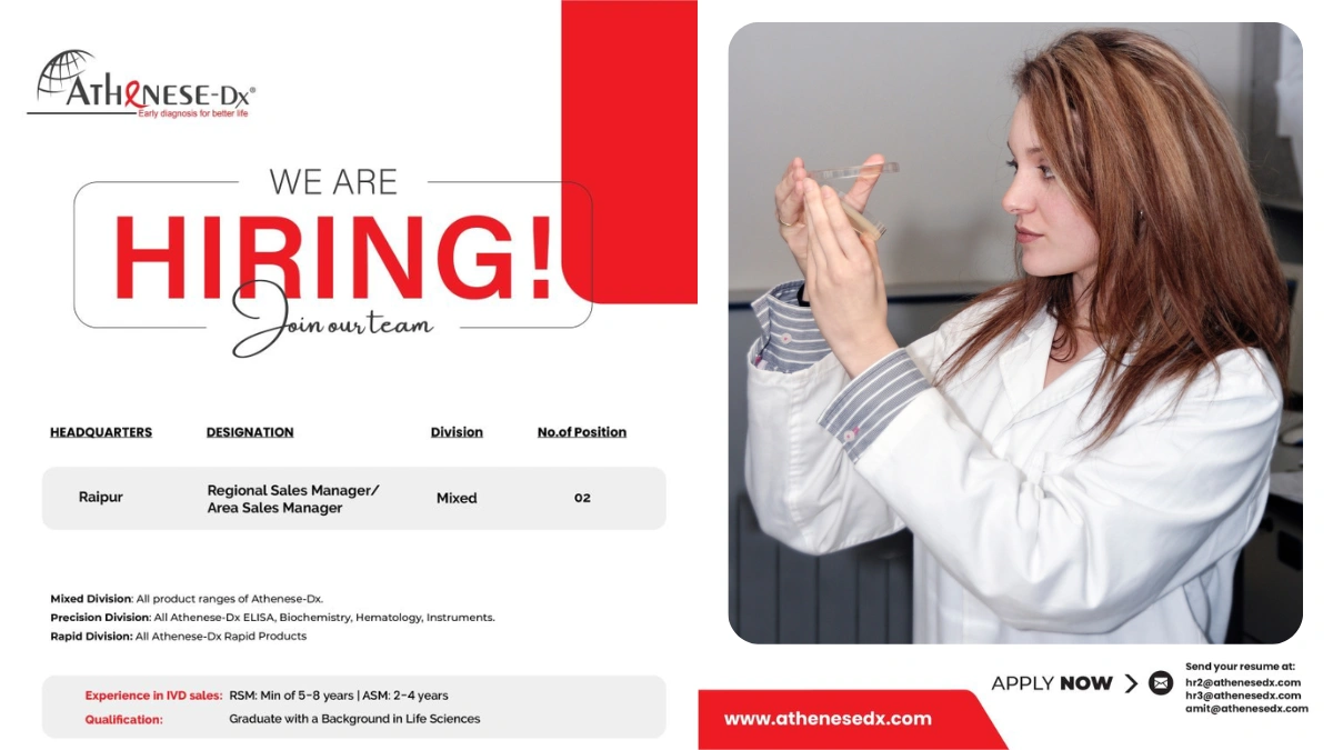 Athenese-Dx Hiring for Regional Sales Manager or Area Sales Manager