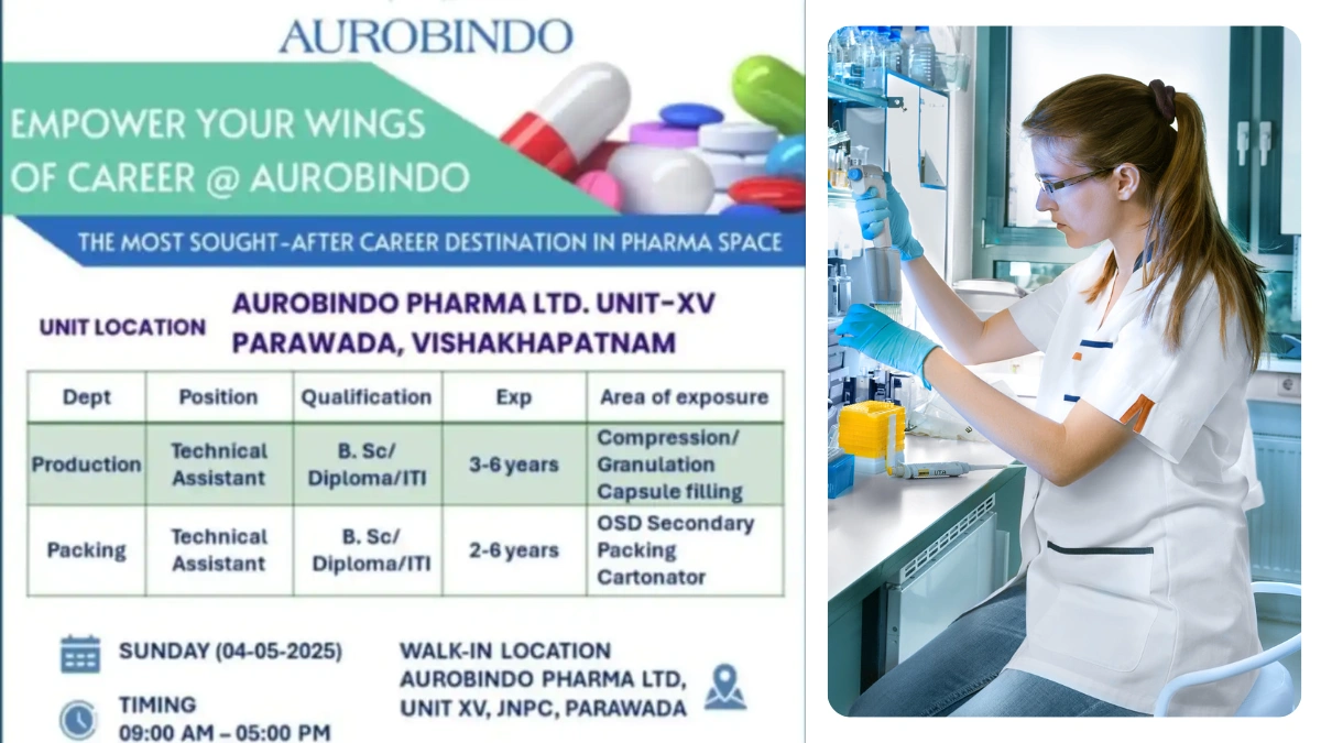 Aurobindo Pharma Walk-In Interview for Technical Assistant