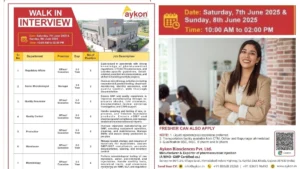 Aykon Biosciences Walk-In Interviews for Production, QA, QC, Warehouse, Regulatory Affairs & Microbiology