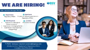 Bharat Serums and Vaccines Ltd. Job Posting for Assistant Manager & Manager Regulatory Affairs