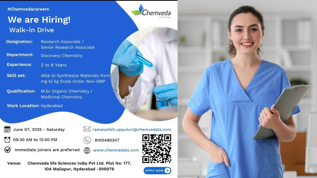 Chemveda Life Sciences Walk-In Interview for Discovery Chemistry Roles