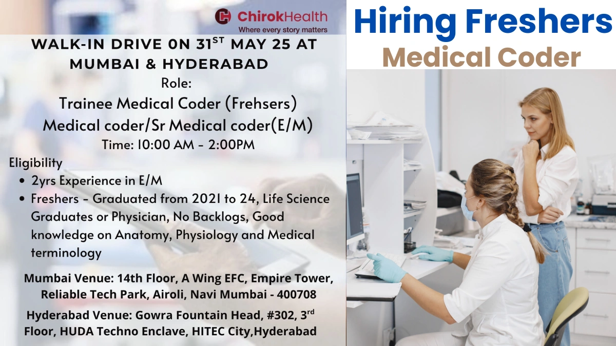Chirok Health Walk-In Drive for Medical Coding Roles for Freshers