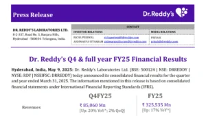 Dr. Reddy’s Q4 & FY’25 Financial Results - Robust Revenue Growth and Strategic Expansion