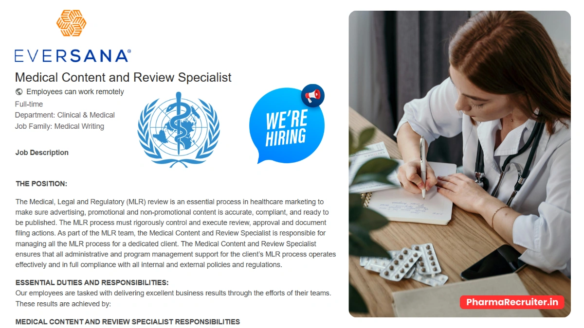 EVERSANA Is Hiring for Medical Content and Review Specialist (Remote, Full-Time)