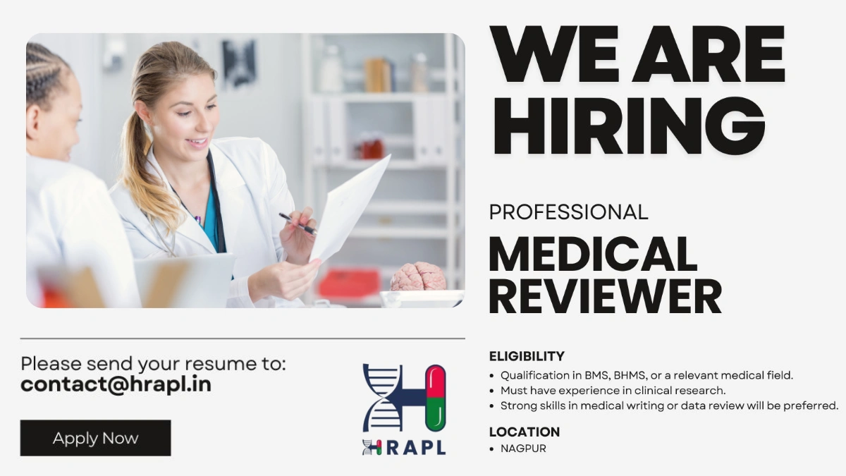 HRAPL Is Hiring A Professional Medical Reviewer