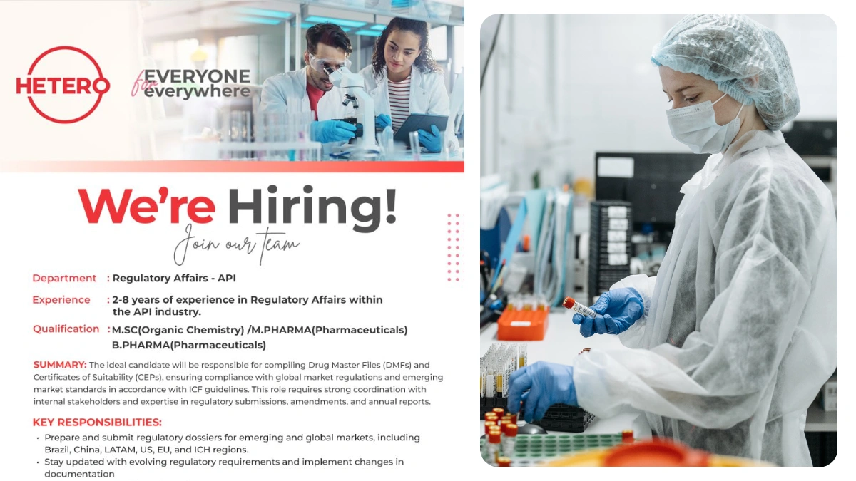 Hetero Labs Ltd Hiring for Regulatory Affairs (API) Professional