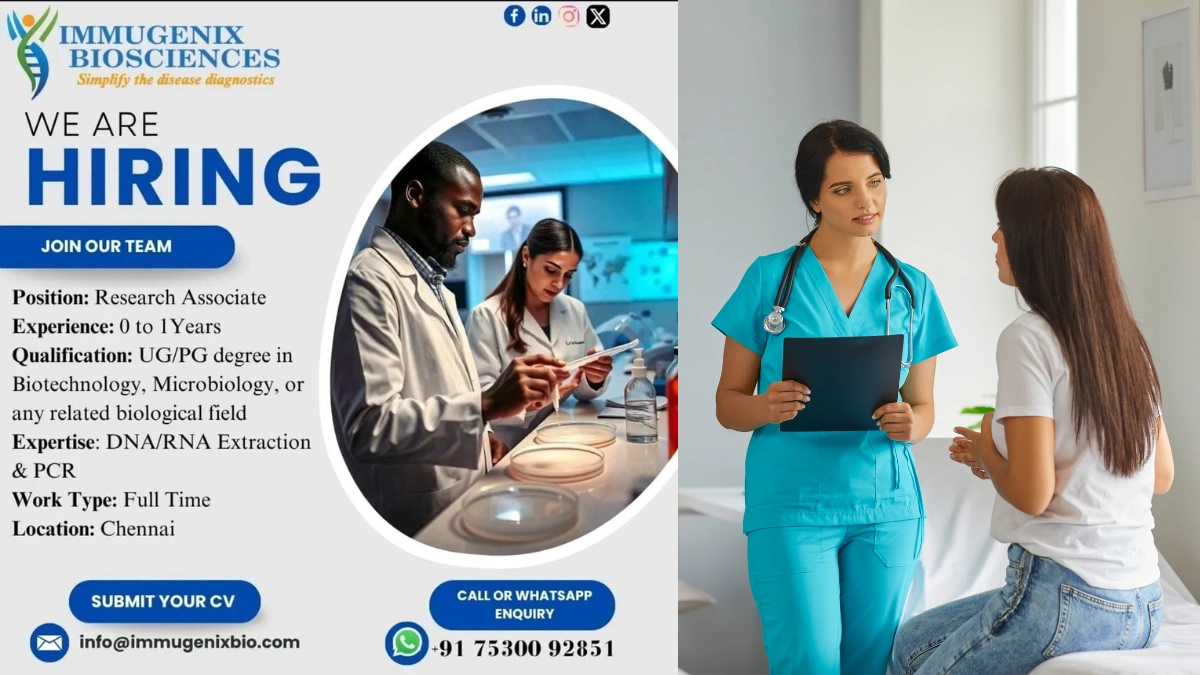Immugenix Biosciences - Urgent Hiring for Research Associate Position (0-1 Years Exp)