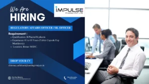 Impulse Pharma Is Hiring for Regulatory Affairs Officer, Sr. Officer Opportunity