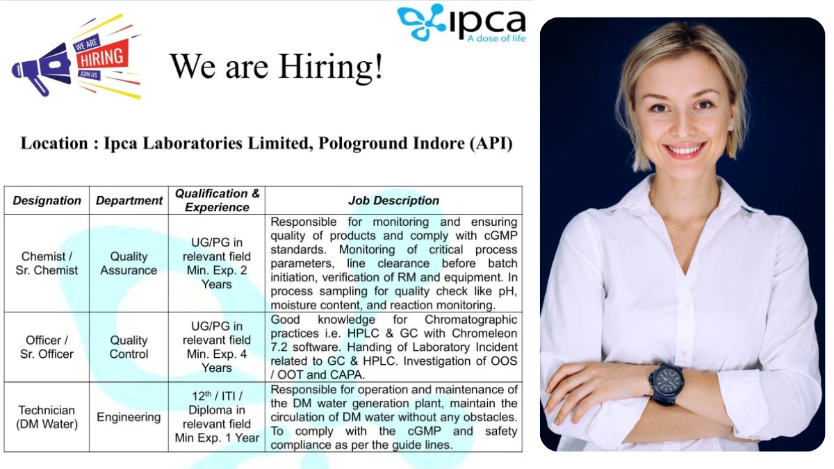 Ipca Laboratories Limited Hiring for Pharmaceutical Sales Jobs & Careers