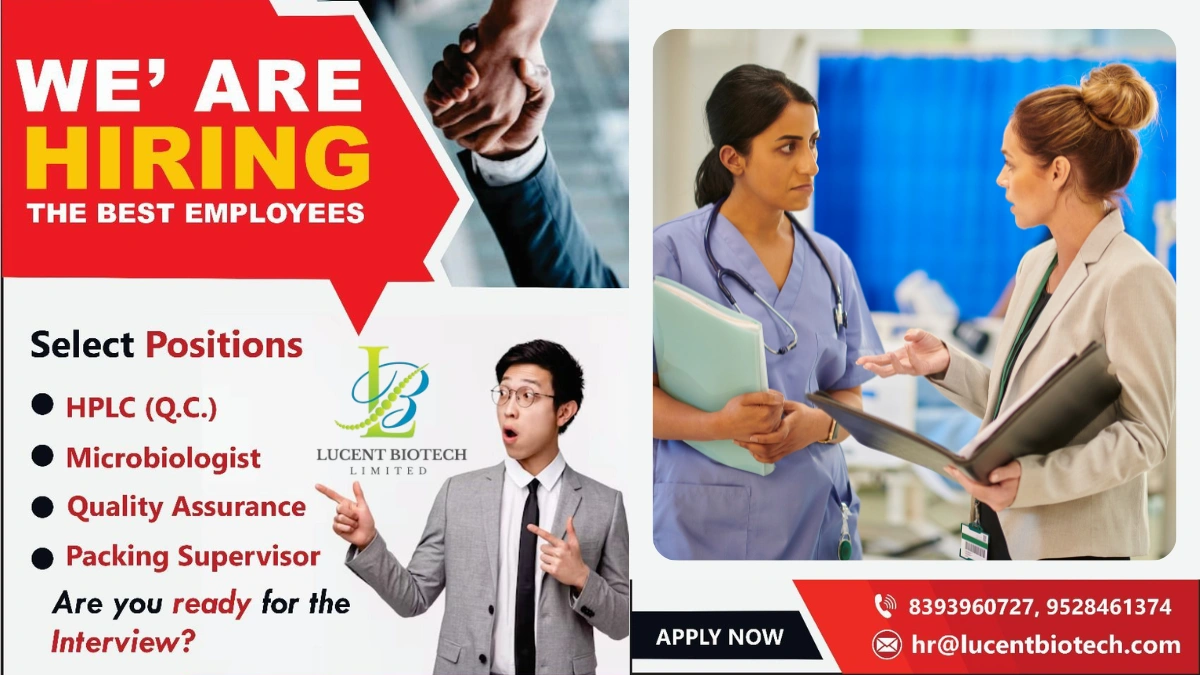 Lucent Biotech Limited - Job Openings for QA, Microbiology, QC & Packing Departments
