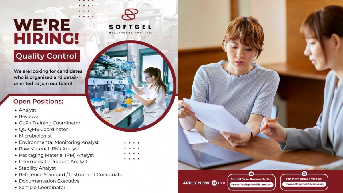 Softgel Healthcare Pvt. Ltd. Hiring for Quality Control Roles