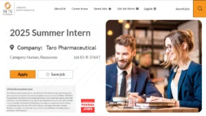 Sun Pharma 2025 Summer Internship