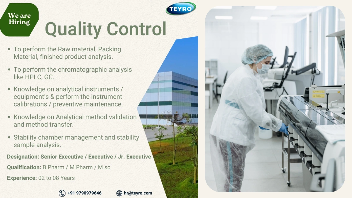 Teyro Labs Is Hiring for Quality Control Opportunities in Chennai