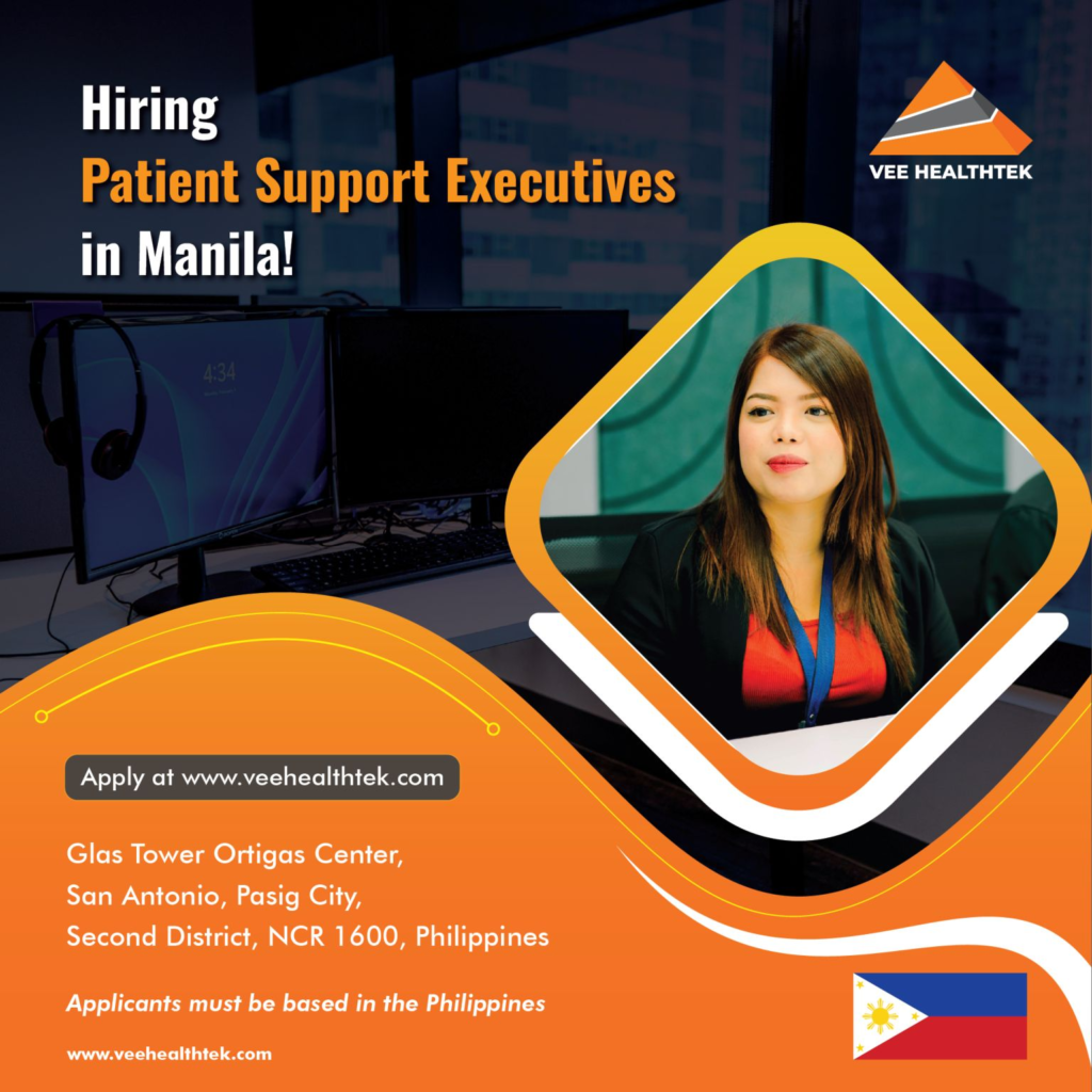 Vee Healthtek Hiring Patient Support Executives in Manila, Philippines