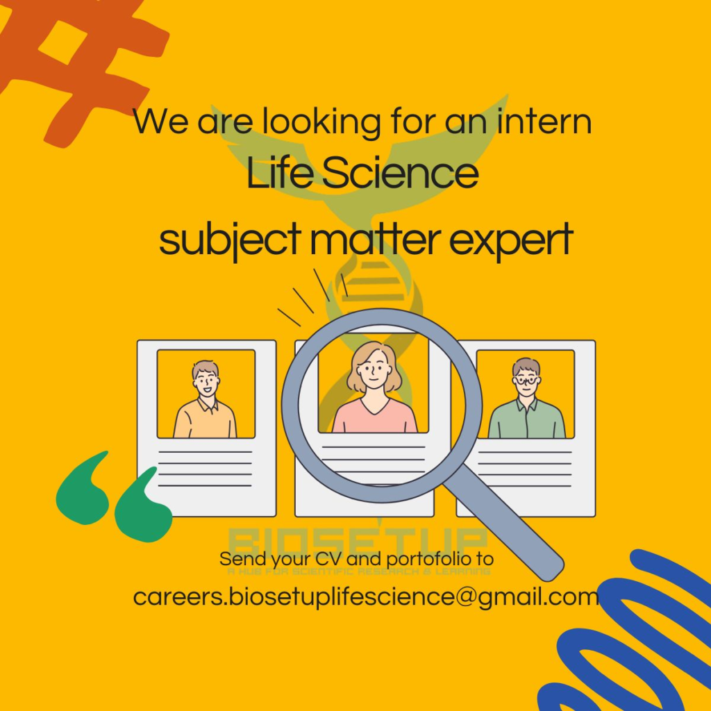 Biosetup Lifesciences Hiring Intern for Life Science SME Intern for Content Creation & Blog Writing – Remote Role