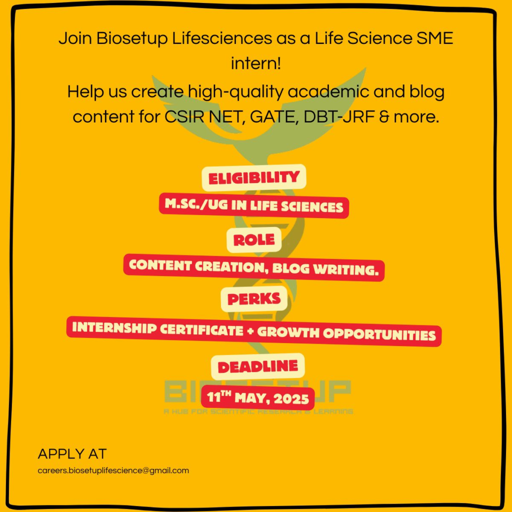 Biosetup Lifesciences Hiring Intern for Life Science SME Intern for Content Creation & Blog Writing – Remote Role