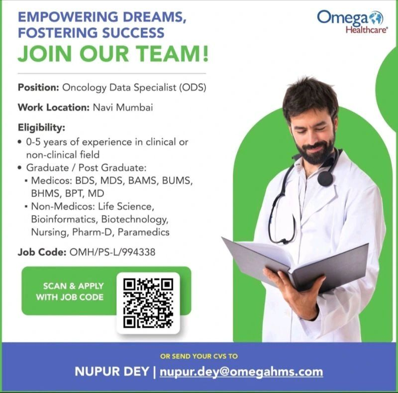 Omega Healthcare Is Hiring for Freshers as an Oncology Data Specialist in Navi Mumbai!