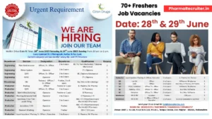 70+ Freshers Job Vacancies @ Ciron Drugs - Walk-In Drive for Multiple Positions on June 28–29, 2025