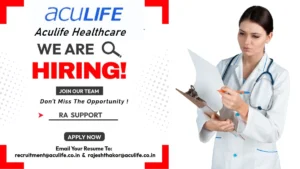 Aculife Healthcare is Hiring for RA Support Opportunity