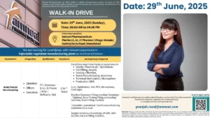 Amneal Pharmaceuticals Walk-In Drive for Injectable Manufacturing on 29th June