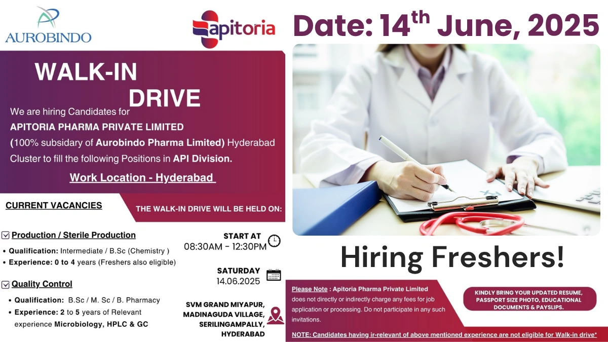 Apitoria Pharma Walk-In Drive for Production and Quality Control
