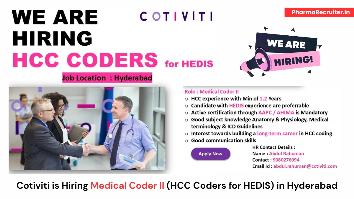 Cotiviti is Hiring Medical Coder II (HCC Coders for HEDIS) in Hyderabad