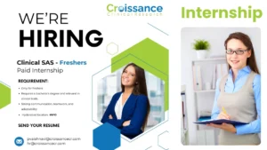 Croissance Clinical Research - Internship for Clinical SAS (Fresher)