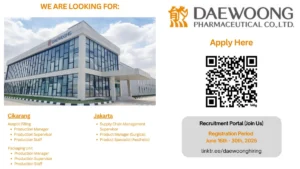 Daewoong Pharmaceutical Walk-In Interview for Production Departments