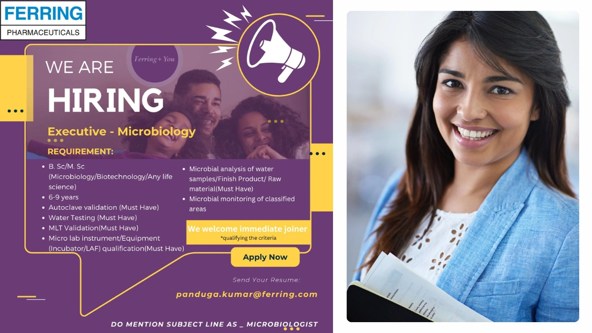 Ferring Pharmaceuticals is Hiring for Executive - Microbiology