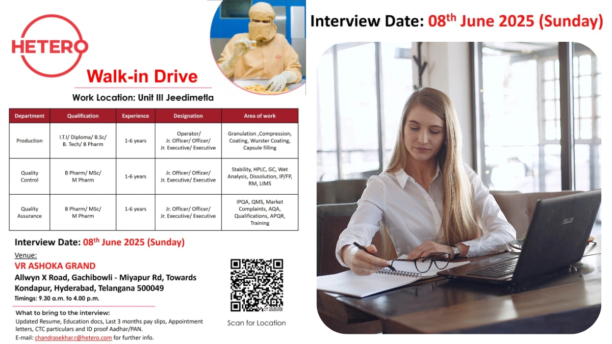 Hetero Walk-In Drive for Production, QA and QC