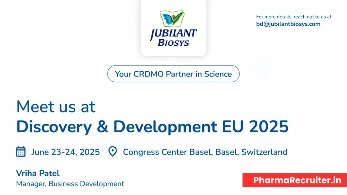 Jubilant Biosys to Showcase Cutting-Edge Drug Discovery Solutions at Discovery & Development EU 2025