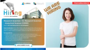 Lambda Therapeutic Research & Novum Pharmaceutical Research Services - Hiring Research Scientist & Sr. Research Scientist