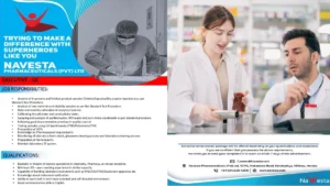 Navesta Pharmaceuticals Hiring for Executive - Quality Control