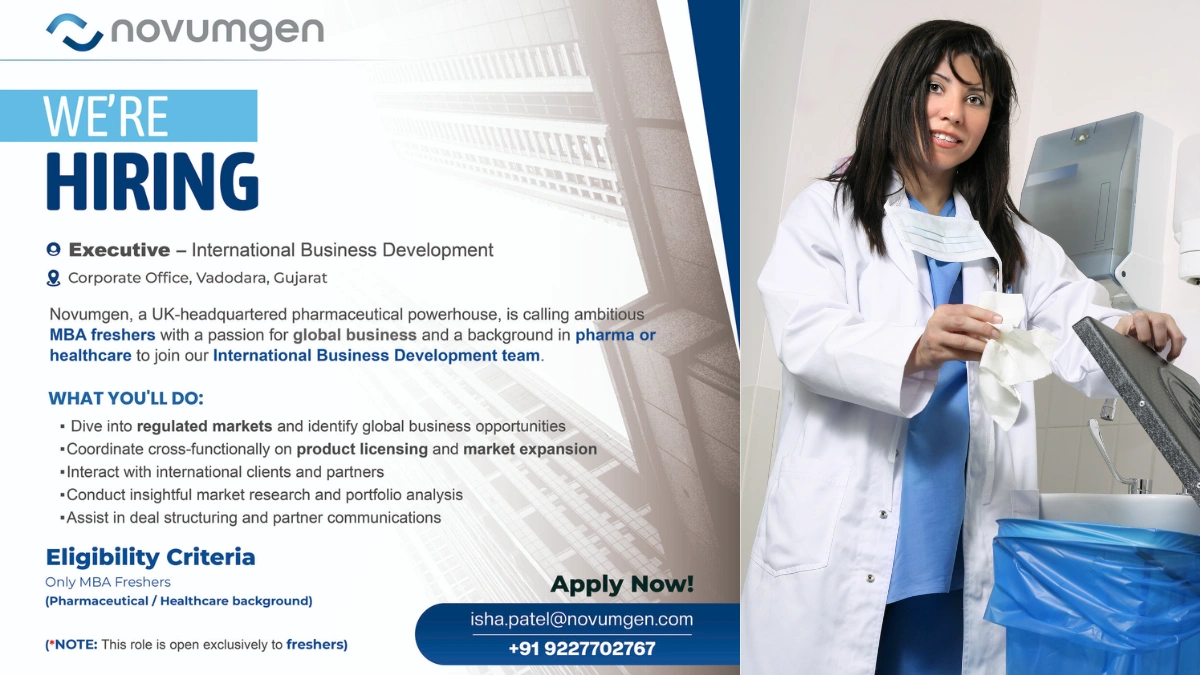 Novumgen Hiring Freshers for Executive - International Business Development (MBA Freshers)