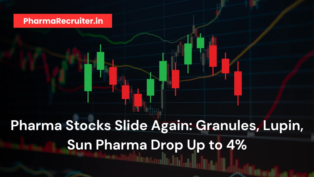 Pharma Stocks Slide Again - Granules, Lupin, Sun Pharma Drop Up to 4%