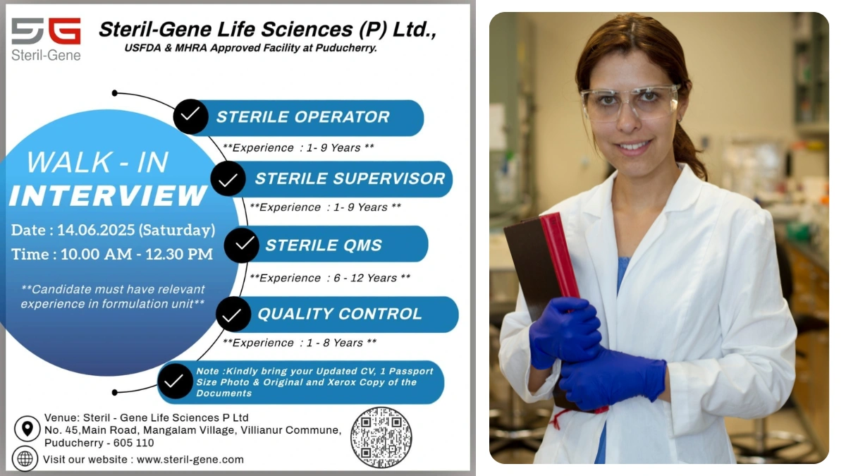 Steril-Gene Life Sciences Walk-In Interview for Multiple Positions